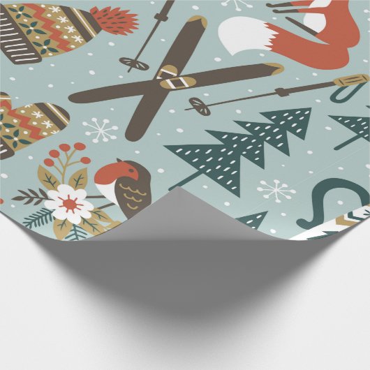 Met de hand getrokken naadloos  patroon met schatt cadeaupapier (Hoek)