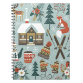 Met de hand getrokken naadloos  patroon met schatt notitieboek (Voorkant)