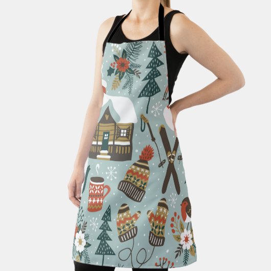 Met de hand getrokken naadloos  patroon met schatt schort (Insitu)