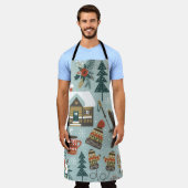 Met de hand getrokken naadloos  patroon met schatt schort (Gedragen)