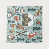 Met de hand getrokken naadloos  patroon met schatt wandkleed (Voorkant (horizontaal))