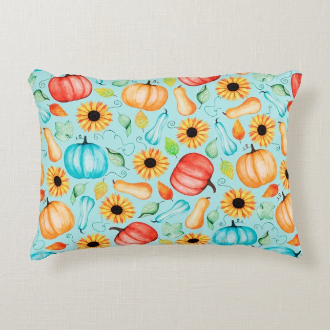 met de hand getrokken naadloos patroon van verschi accent kussen (Voorkant)