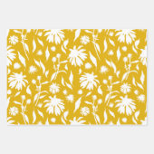 Met de hand getrokken naalden Blauw Geel Inpakpapier Vel (Voorkant 3)