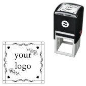 Met de hand getrokken paardenbloemen met een plein  zelfinktende stempel (In situ)