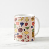 Met de hand getrokken patroon koffiemok (Voorkant rechts)