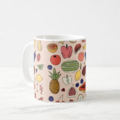 Met de hand getrokken patroon koffiemok (Voorkant links)