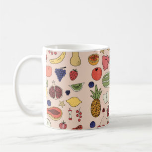 Met de hand getrokken patroon koffiemok
