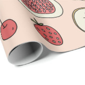 Met de hand getrokken patroon van vruchten cadeaupapier (Rol Hoek)