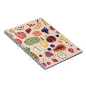 Met de hand getrokken patroon van vruchten notitieboek (Rechterzijde)