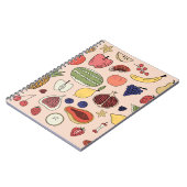 Met de hand getrokken patroon van vruchten notitieboek (Linkerzijde)