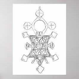 Met de hand getrokken poster stammendecor