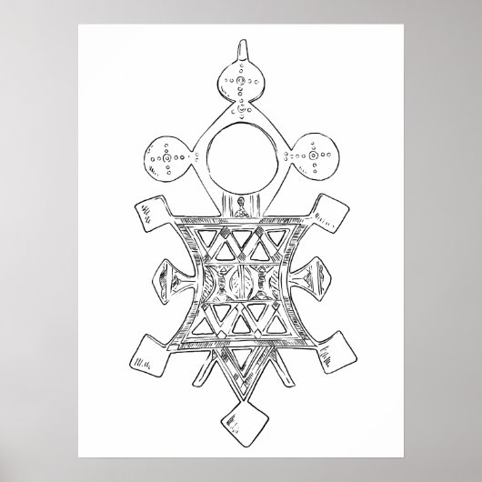 Met de hand getrokken poster stammendecor (Voorkant)