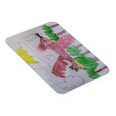 met de hand getrokken rode kardinaal kind magneet (Rechterzijde)