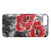 Met de hand getrokken rode papies bloemen bloemen Case-Mate iPhone case (Achterkant (Horizontaal))