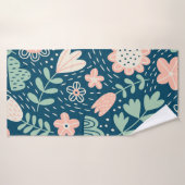 Met de hand getrokken, roestkleurige stof. Slijppa Badhanddoek (Badhanddoek)