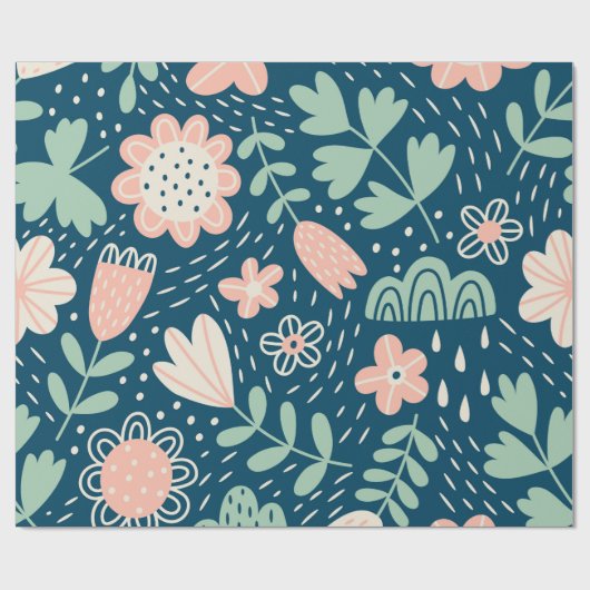 Met de hand getrokken, roestkleurige stof. Slijppa Cadeaupapier (Vlak)