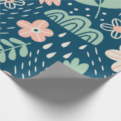 Met de hand getrokken, roestkleurige stof. Slijppa Cadeaupapier (Hoek)