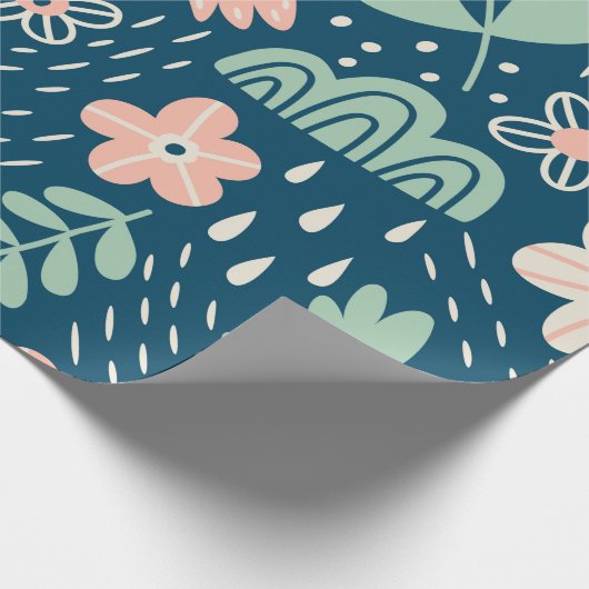 Met de hand getrokken, roestkleurige stof. Slijppa Cadeaupapier (Hoek)