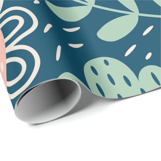 Met de hand getrokken, roestkleurige stof. Slijppa Cadeaupapier (Rol Hoek)