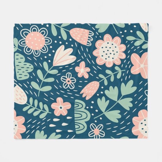 Met de hand getrokken, roestkleurige stof. Slijppa Fleece Deken (Voorkant (Horizontaal))