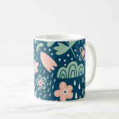 Met de hand getrokken, roestkleurige stof. Slijppa Koffiemok (Voorkant rechts)