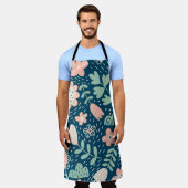 Met de hand getrokken, roestkleurige stof. Slijppa Schort (Gedragen)