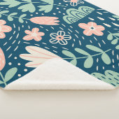 Met de hand getrokken, roestkleurige stof. Slijppa Sherpa Deken (3/4)