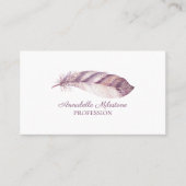 Met de hand getrokken roze paarse waterverf visitekaartje (Voorkant)