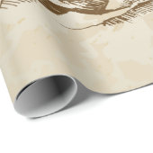 Met de hand getrokken schets. Typische landschapsw Cadeaupapier (Rol Hoek)