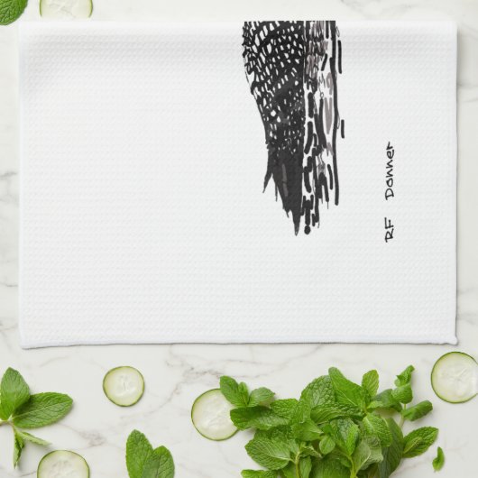 Met de hand getrokken set theedoek (Gevouwen)