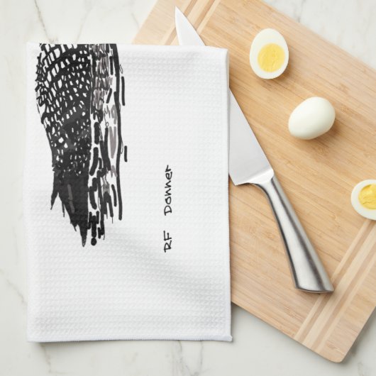 Met de hand getrokken set theedoek (Quarter Fold)