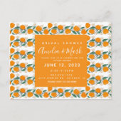 Met de hand getrokken Sinaasappel Botanisch Abstra Briefkaart (Voorkant)