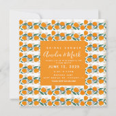 Met de hand getrokken Sinaasappel Botanisch Abstra Kaart (Voorkant)