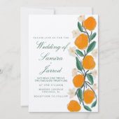 Met de hand getrokken Sinaasappel Botanische Abstr (Voorkant)