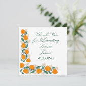 Met de hand getrokken Sinaasappel Botanische Abstr (Staand voorkant)