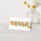 Met de hand getrokken Sinaasappel Botanische Abstr Klantenkaartje (Achterkant)