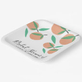 Met de hand getrokken Sinaasappels Botanisch Citru Papieren Bordje (Gebogen)