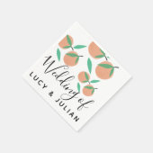 Met de hand getrokken Sinaasappels Botanische citr Servet (Hoek)