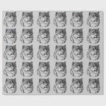 met de hand getrokken sneeuwluipaard