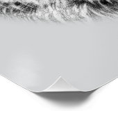 met de hand getrokken sneeuwluipaard perfect poster (Hoek)