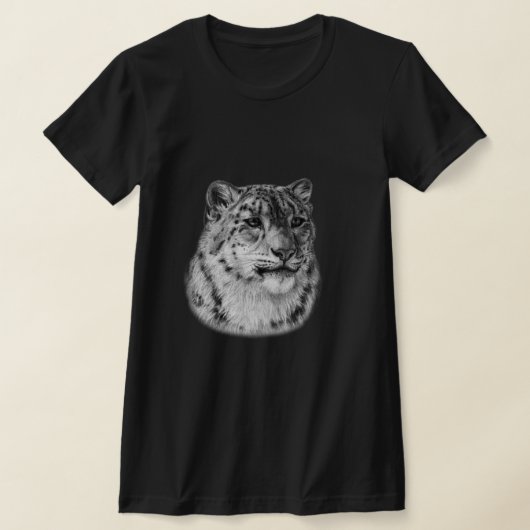 met de hand getrokken sneeuwluipaard t-shirt (Laagn)