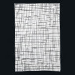 Met de hand getrokken strips zwart-wit theedoek<br><div class="desc">Decoreer je keuken met deze coole handdoek. Het maakt een geweldig huishouden of bruiloft cadeau! U kunt het aanpassen en tekst ook toevoegen. Bekijk mijn winkel voor veel meer kleuren en patronen!</div>