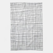 Met de hand getrokken strips zwart-wit theedoek (Verticaal)