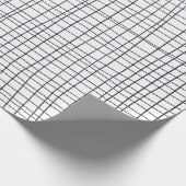 Met de hand getrokken stroompjes raster lijnen zwa cadeaupapier (Hoek)