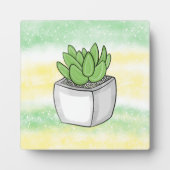 Met de hand getrokken Succulent Fotoplaat (Voorkant)