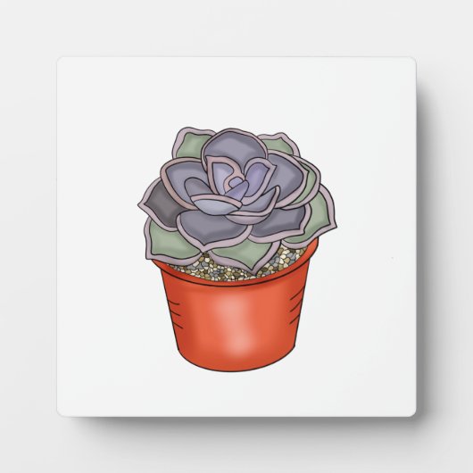 Met de hand getrokken Succulent Fotoplaat (Voorkant)