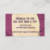 Met de hand getrokken twistgaren hank skein haakha visitekaartje (Achterkant)