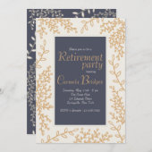 Met de hand getrokken Uitnodiging van de Bladeren (Voorkant / Achterkant)