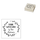 Met de hand getrokken ventilator, met liefde gemaa rubberstempel (Gestempeld)