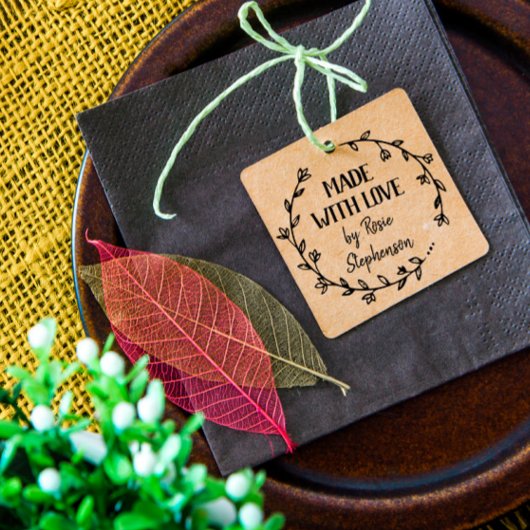 Met de hand getrokken ventilator, met liefde gemaa rubberstempel